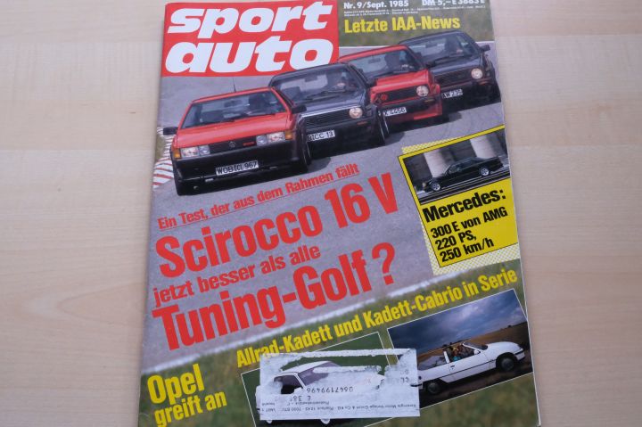 Deckblatt Sport Auto (09/1985)